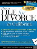 File for Divorce in California di John J. Talamo, Edward A. Haman edito da Sphinx Publishing
