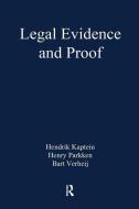 Legal Evidence and Proof di Henry Prakken edito da Routledge