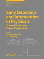 Early Detection and Intervention in Psychosis edito da Karger Verlag