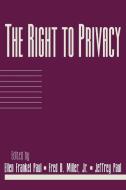 The Right to Privacy edito da Cambridge University Press
