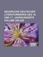 Neudrucke Deutscher Literaturwerke Des 16. Und 17. Jahrhunderts Volume 200-206 di Books Group edito da Rarebooksclub.com