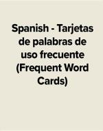 Spanish - Tarjetas de Palabras de USO Frecuente (Frequent Word Cards) edito da GLENCOE SECONDARY