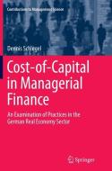 Cost-of-Capital in Managerial Finance di Dennis Schlegel edito da Springer International Publishing