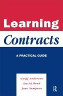 Learning Contracts di Geoff Anderson, David Boud, Jane Sampson edito da Taylor & Francis Ltd