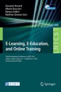 E-Learning, E-Education, and Online Training edito da Springer International Publishing