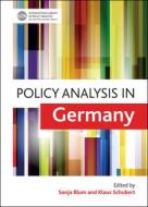 Policy Analysis in Germany di Sonja Blum edito da PAPERBACKSHOP UK IMPORT