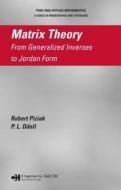 Matrix Theory di Robert Piziak, P. L. Odell edito da Taylor & Francis Ltd