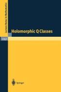 Holomorphic Q Classes di Jie Xiao edito da Springer Berlin Heidelberg