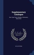 Supplementary Catalogue di Inc Daystrom edito da Sagwan Press