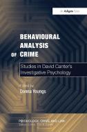 Behavioural Analysis Of Crime di Donna Youngs edito da Taylor & Francis Ltd