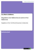 Regulation der Kälteschock-Antwort bei Bakterien di Eva Maria Kalbhenn edito da GRIN Verlag