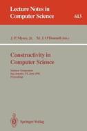 Constructivity in Computer Science edito da Springer Berlin Heidelberg