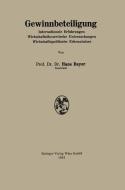 Gewinnbeteiligung di Hans Bayer edito da Springer Berlin Heidelberg