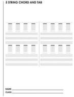 5 String Chord and Tab: A Student Manuscript Notebook from Fusello Publishing di Joe Dolan edito da Createspace