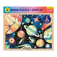 Space Mission 100 Piece Wood Puzzle + Display di Mudpuppy edito da Galison
