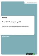 Paul Tillichs Angstbegriff di Anonymous edito da GRIN Verlag
