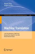 Machine Translation di Muyun Yang edito da Springer