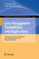 Data Management Technologies and Applications edito da Springer International Publishing