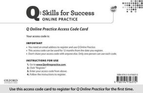 Q Online Practice Student Access Code Card di Marguerite Anne Snow, Lawrence J. Zwier edito da Oxford University Press