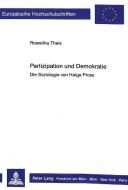 Partizipation und Demokratie di Roswitha Theis edito da Lang, Peter GmbH