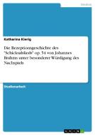 Die Rezeptionsgeschichte des "Schicksalslieds" op. 54 von Johannes Brahms unter besonderer Würdigung des Nachspiels di Katharina Kierig edito da GRIN Verlag