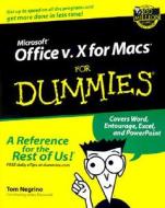 Microsoft Office V.x For Macs For Dummies di Tom Negrino edito da John Wiley & Sons Inc