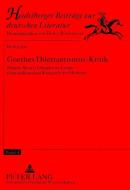 Goethes Dilettantismus-Kritik di Ill-Sun Joo edito da Lang, Peter GmbH
