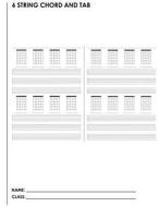 6 String Chord and Tab: A Student Manuscript Notebook from Fusello Publishing di Joe Dolan edito da Createspace