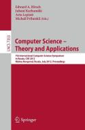 Computer Science -- Theory and Applications edito da Springer-Verlag GmbH