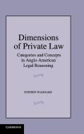 Dimensions of Private Law di Stephen Waddams edito da Cambridge University Press