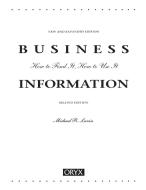 Business Information di Michael Lavin edito da Greenwood