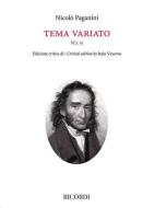 Tema Variato M.S. 82: Critical Edition Solo Violin edito da RICORDI