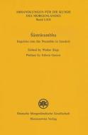 Sastrarambha: Inquiries Into the Preamble in Sanskrit edito da Harrassowitz
