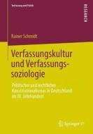 Verfassungskultur und Verfassungssoziologie di Rainer Schmidt edito da Springer Fachmedien Wiesbaden