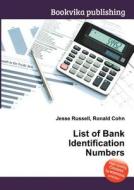List Of Bank Identification Numbers edito da Book On Demand Ltd.