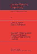 Boundary Integral Equation Analyses of Singular, Potential, and Biharmonic Problems di D. B. Ingham, M. A. Kelmanson edito da Springer Berlin Heidelberg