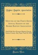 Minutes of the Forty-Sixth Annual Session of the Bigbee Baptist Association: Held with New Prospect Baptist Church, Sumter County, ALA;, Sept; 9 and 1 di Bigbee Baptist Association edito da Forgotten Books