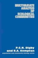 Multivariate Analysis of Ecological Communities di P. G. N. Digby, R. A. Kempton edito da Springer Netherlands