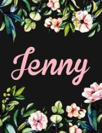 Jenny: Personalised Jenny Notebook/Journal for Writing 100 Lined Pages (Black Floral Design) di Kensington Press edito da Createspace Independent Publishing Platform