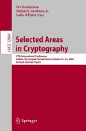 Selected Areas in Cryptography edito da Springer International Publishing
