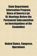 State Department Information Program, Vo di United States Congress Operations, Oskar Stillich edito da Lightning Source Uk Ltd