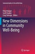 New Dimensions in Community Well-Being edito da Springer International Publishing