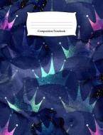 Composition Notebook: Blue Mermaid Crown Glitter Wide Ruled Notebook di Back to School Essentials edito da LIGHTNING SOURCE INC
