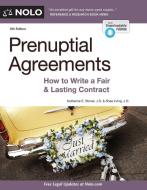 Prenuptial Agreements: How to Write a Fair & Lasting Contract di Katherine Stoner, Shae Irving edito da NOLO PR