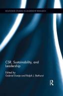 CSR, Sustainability, and Leadership edito da Taylor & Francis Ltd