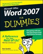 Word 2007 For Dummies di Dan Gookin edito da John Wiley and Sons Ltd