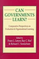 Can Governments Learn? di Frans L. Leeuw edito da Taylor & Francis Inc