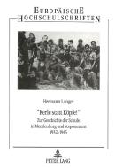 «Kerle statt Köpfe¿» di Hermann Langer edito da Lang, Peter GmbH