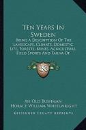 Ten Years in Sweden: Being a Description of the Landscape, Climate, Domestic Life, Forests, Mines, Agriculture, Field Sports and Fauna of S di An Old Bushman, Horace William Wheelwright edito da Kessinger Publishing