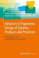 Advances in Ergonomic Design  of Systems, Products and Processes edito da Springer Berlin Heidelberg